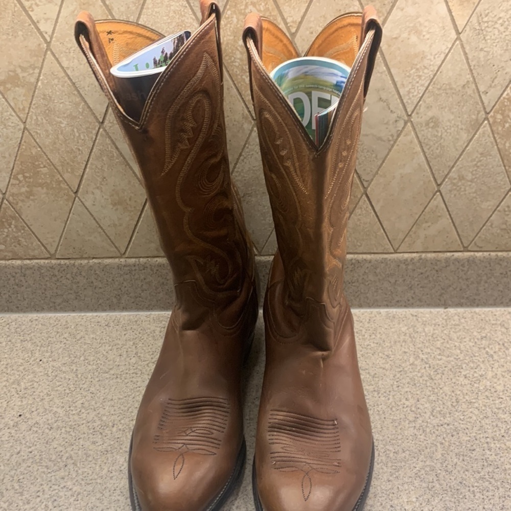 Very soft excellent condition Tony Lama leather Western boots 12D little wear - Picture 14 of 16